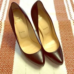 Christian Louboutin Rolando Black Leather Pumps